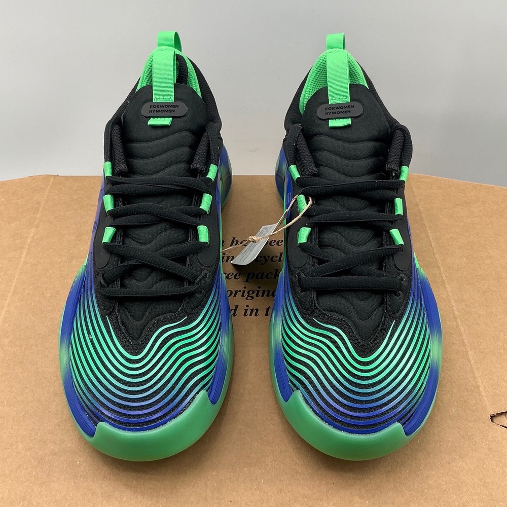 Adidas Exhibit Select 2.0 Womens Basketball Shoes Black Green Blue JS0642 Size 8
